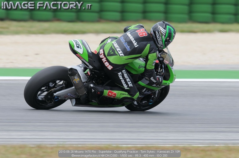 2010-06-26 Misano 1475 Rio - Superbike - Qualifyng Practice - Tom Sykes - Kawasaki ZX 10R.jpg